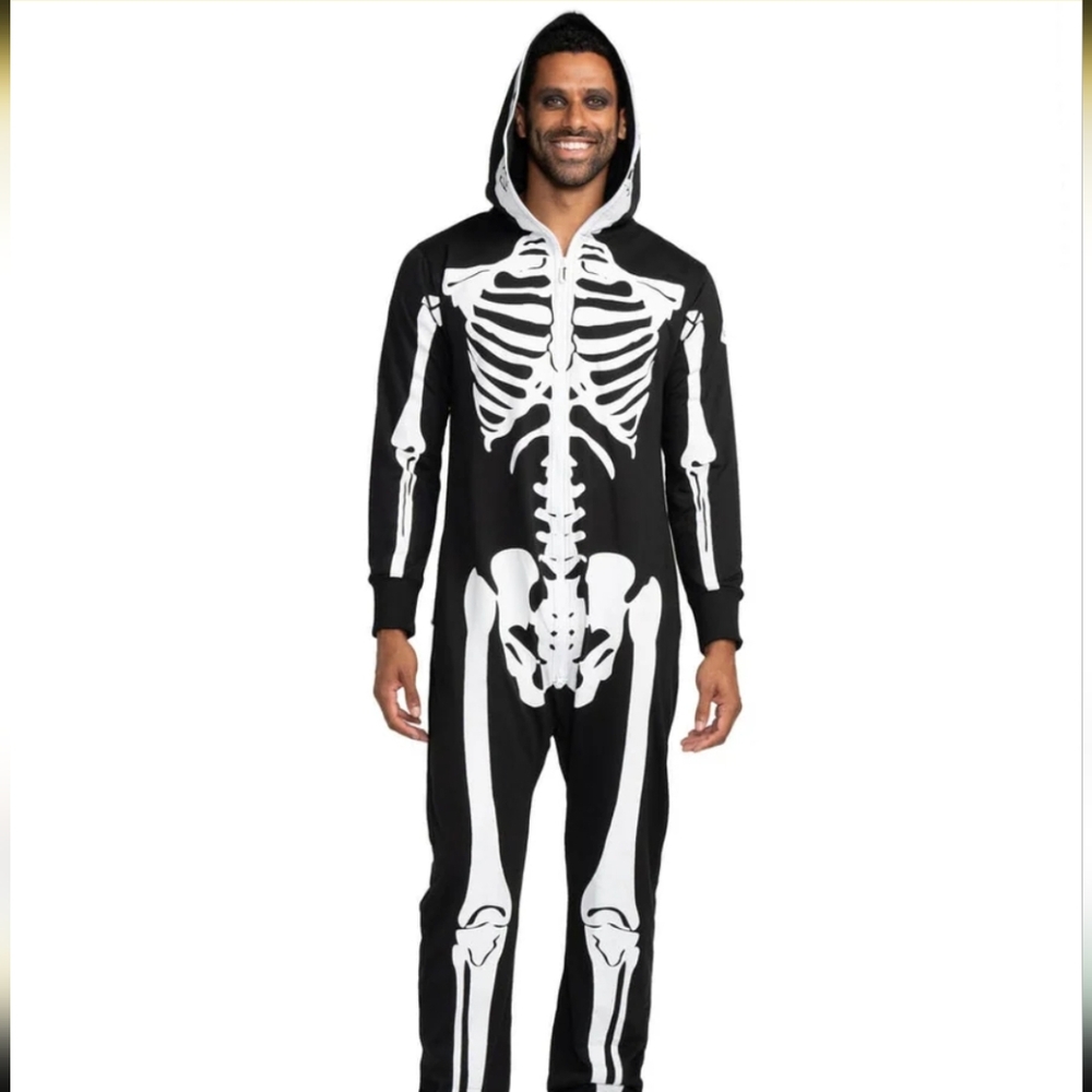 NWT Tipsy Elves Mens Skeleton Onsie Halloween Costume